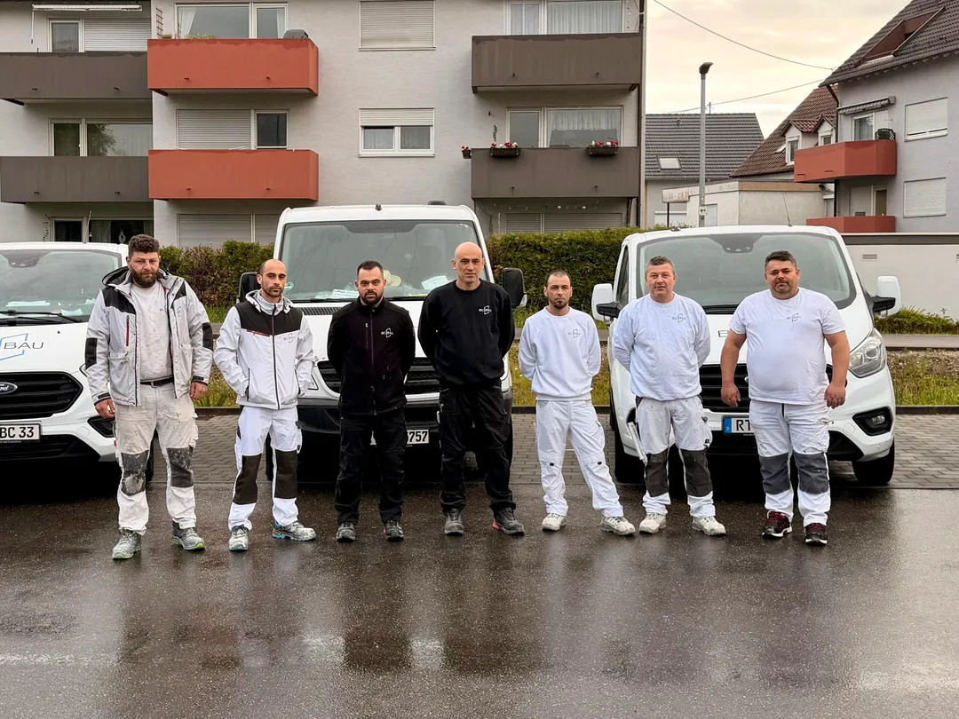 Team von BC Baudienstleistung – gemeinsam auf der Baustelle